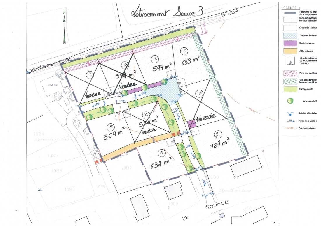 Plan du lotissement